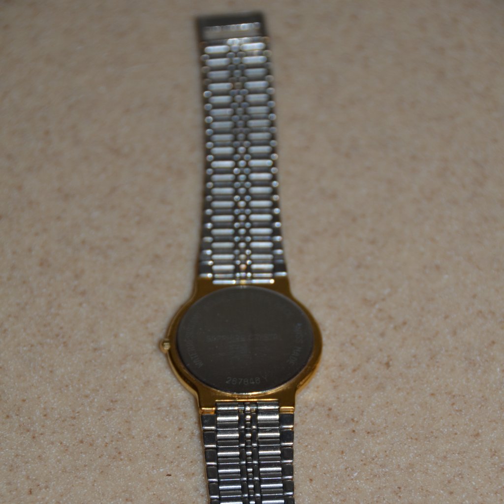 Vintage Estate Mayors Sapphire Crystal Datejust Swiss Movement Gold Band Watch — image 6 of 8